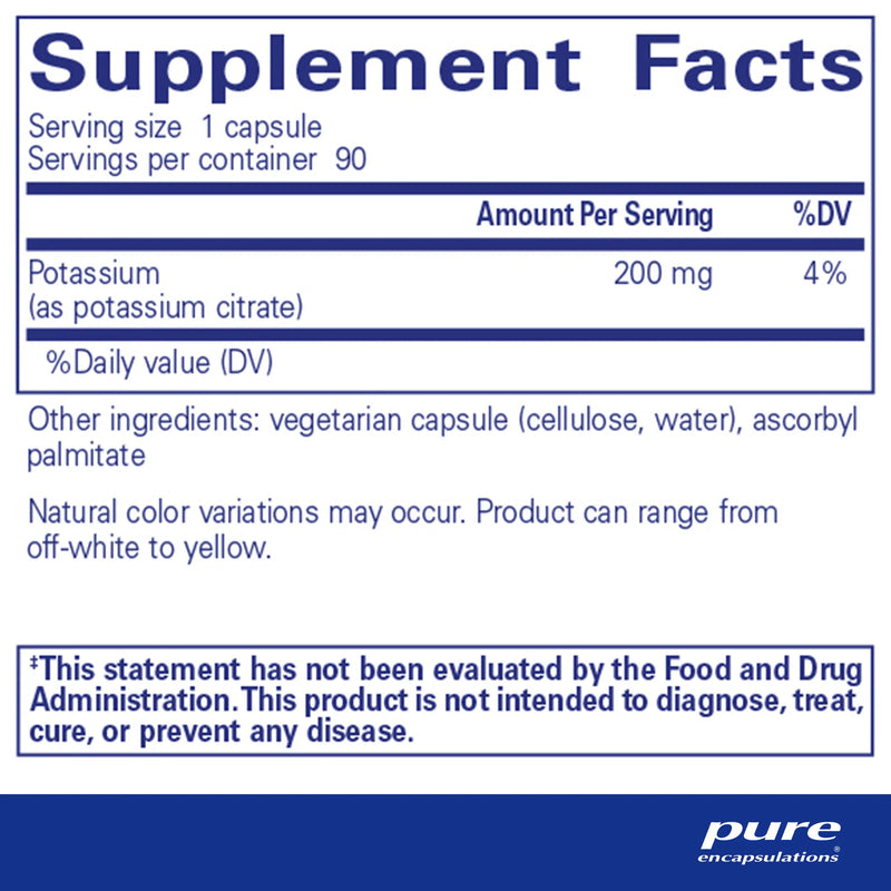 Potassium (Citrate) by Pure Encapsulations®