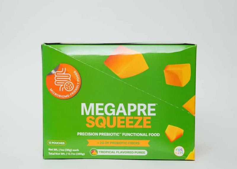 MegaPre Squeeze Packs (12 1oz Pouches) by Microbiome Labs