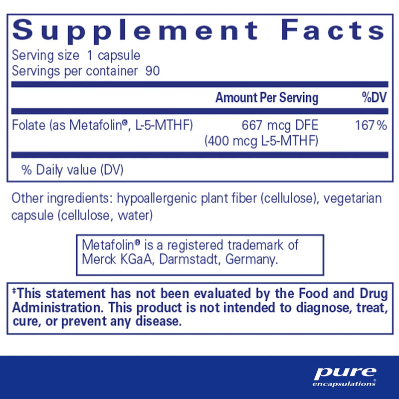 Folate 400 by Pure Encapsulations®