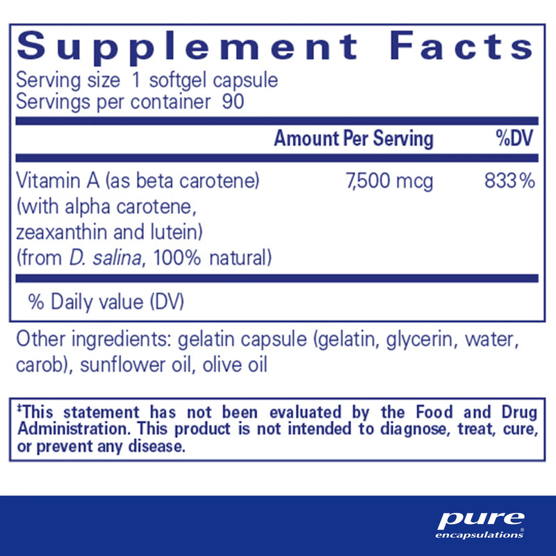 Beta Carotene (with mixed carotenoids) by Pure Encapsulations®