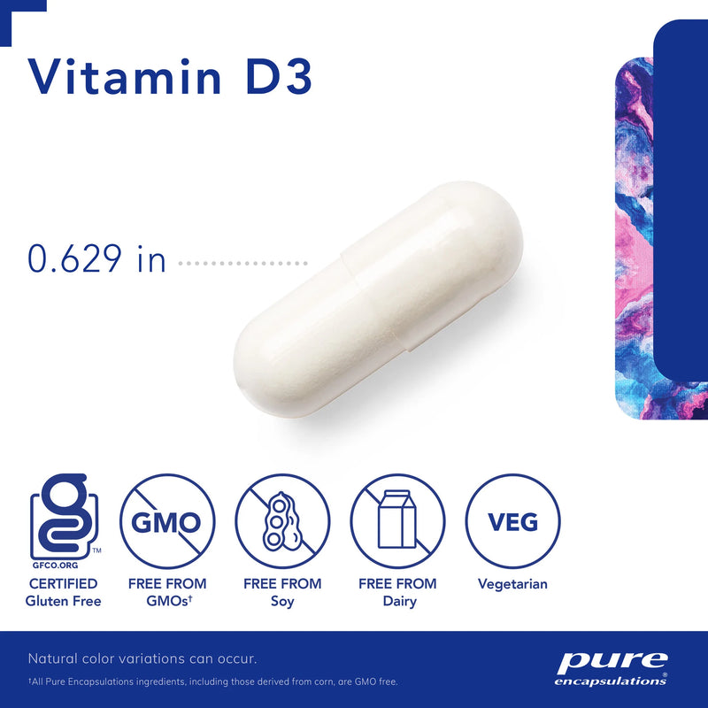 Vitamin D3 10 mcg (400 IU) by Pure Encapsulations®