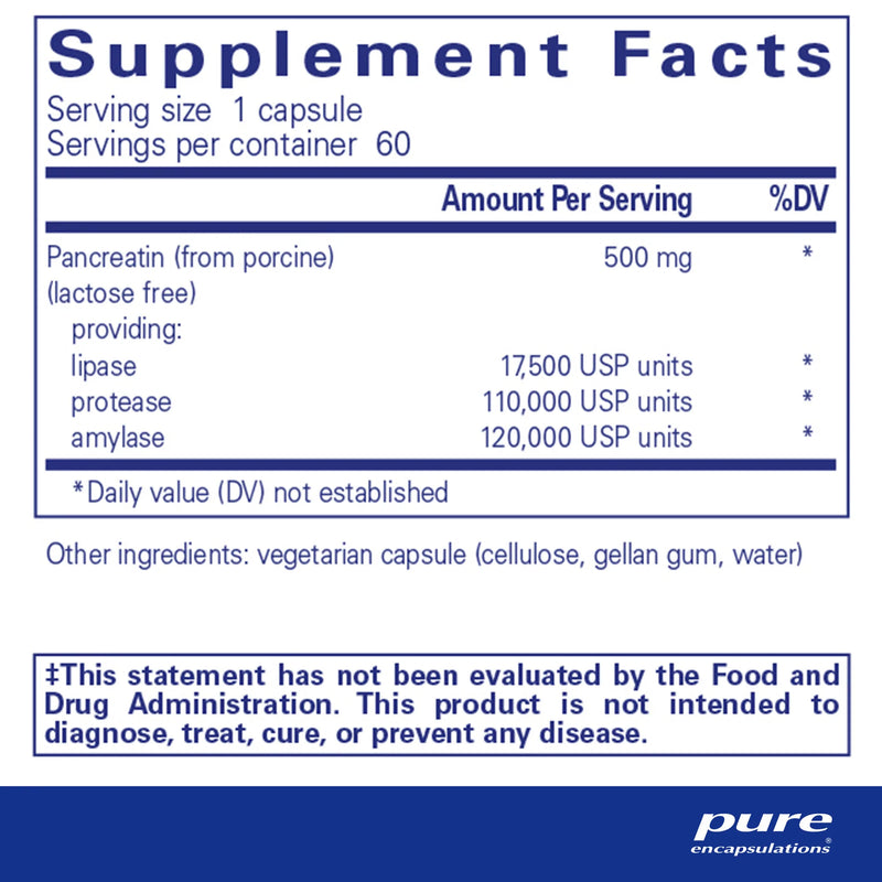 Pancreatic Enzyme Formula by Pure Encapsulations®