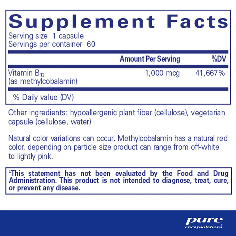 Methylcobalamin 1,000 mcg by Pure Encapsulations®