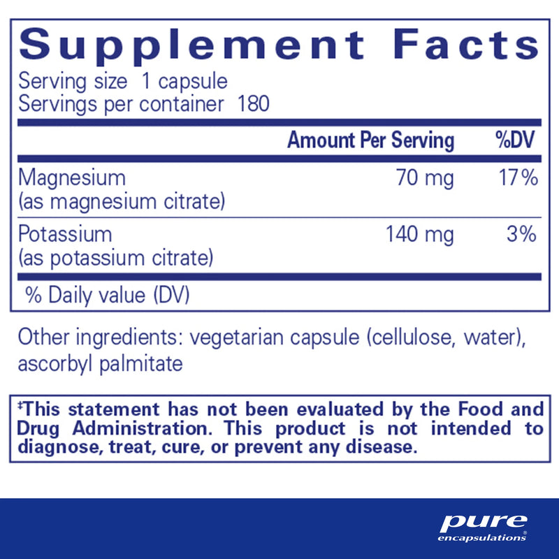 Potassium Magnesium (Citrate) by Pure Encapsulations®
