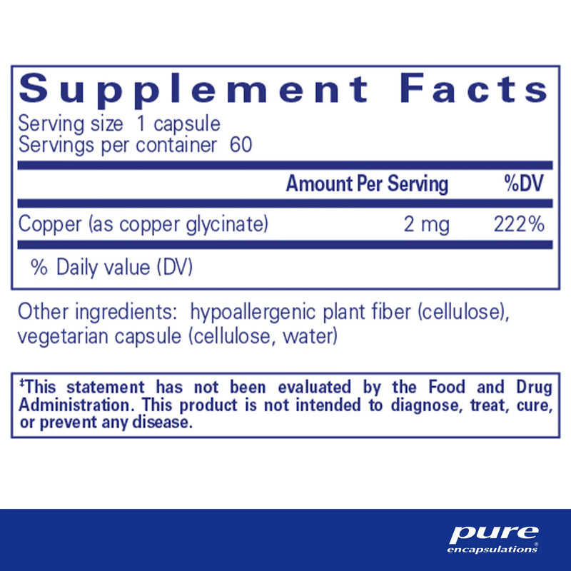 Copper (glycinate) by Pure Encapsulations®
