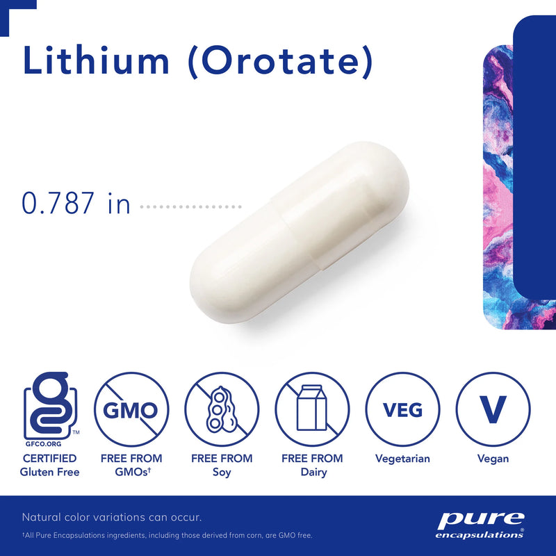 Lithium (Orotate) 5 mg by Pure Encapsulations®