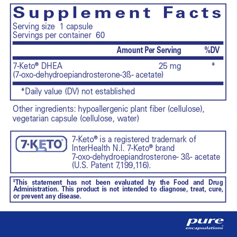 7-KETO DHEA 25 mg by Pure Encapsulations®