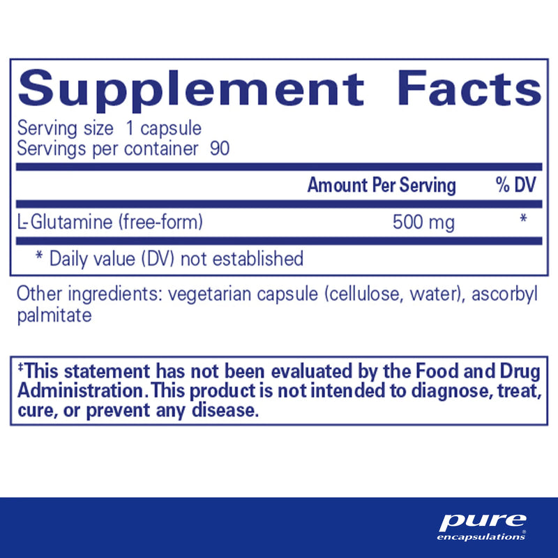 L-Glutamine 500 mg by Pure Encapsulations®