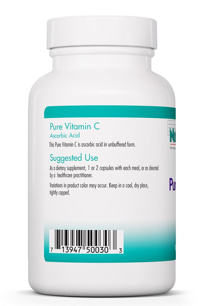 Pure Vitamin C 100 Vegetarian Capsules by Nutricology