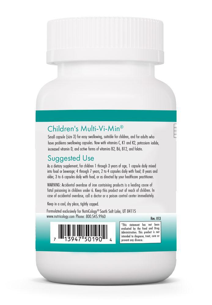 Children's Multi-Vi-Min® 150 Vegetarian Caps by Nutricology