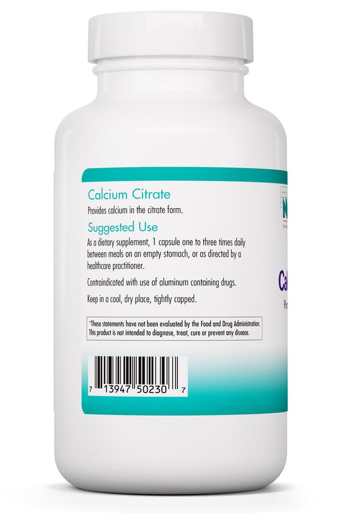 Calcium Citrate 180 Vegetarian Caps by Nutricology