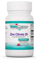 Zinc Citrate 25 Mg 60 Vegetarian Caps by Nutricology