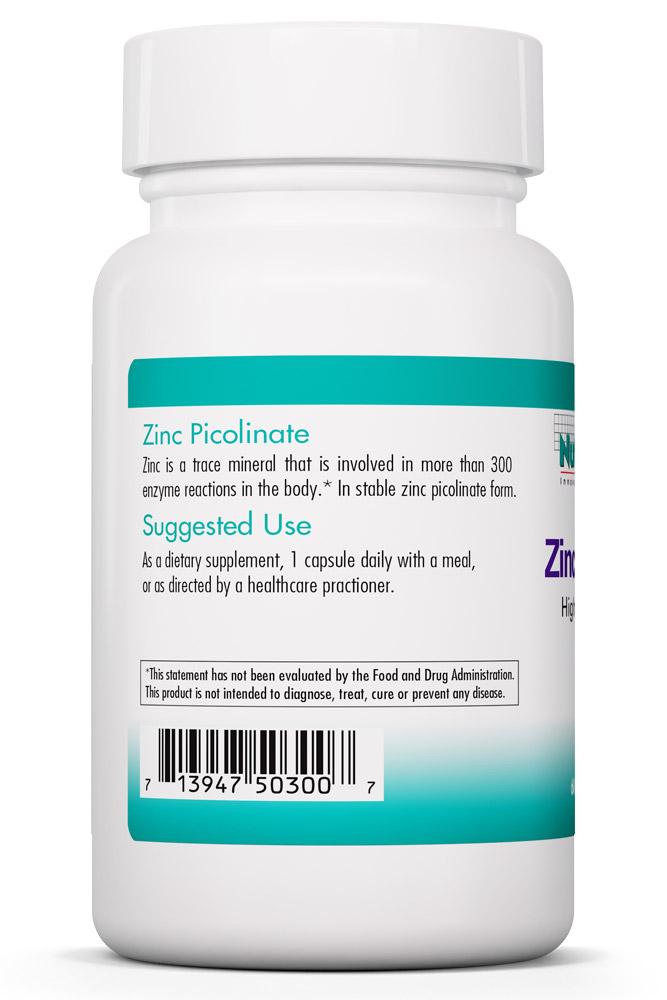 Zinc Picolinate 60 Vegetarian Caps by Nutricology