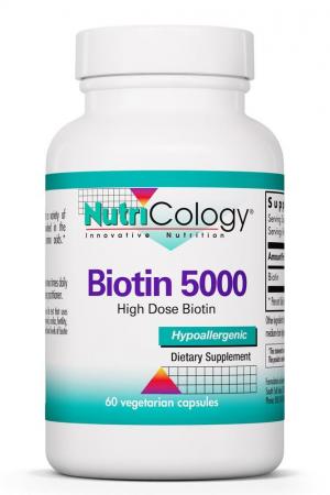Biotin 5000 60 Vegetarian Caps by Nutricology
