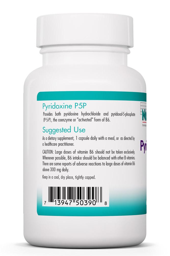 Pyridoxine P5P 60 Vegetarian Caps by Nutricology