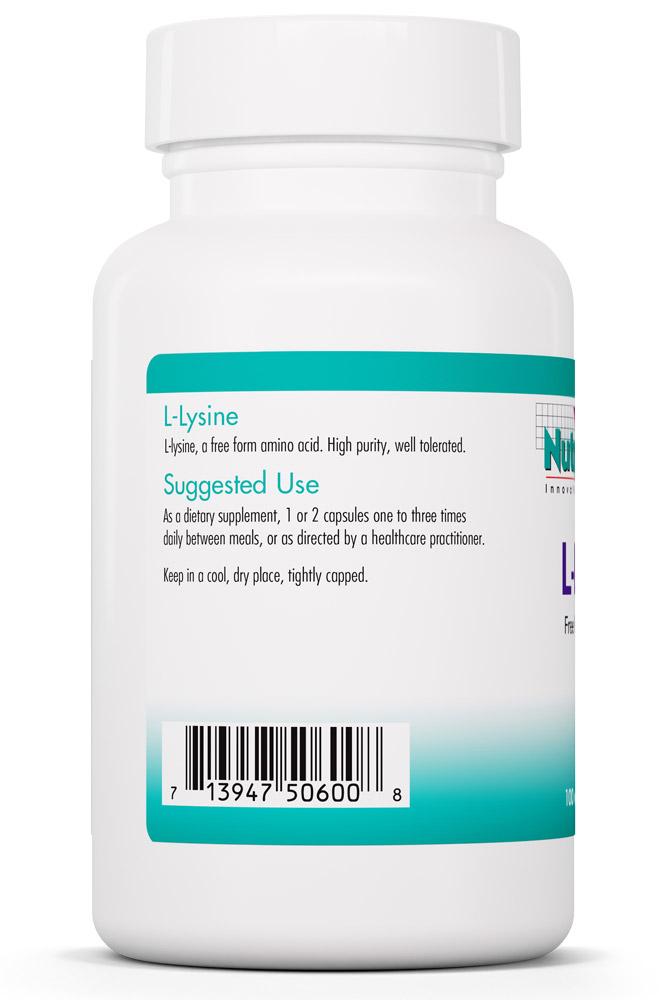 L-Lysine 500 Mg 100 Vegetarian Caps by Nutricology