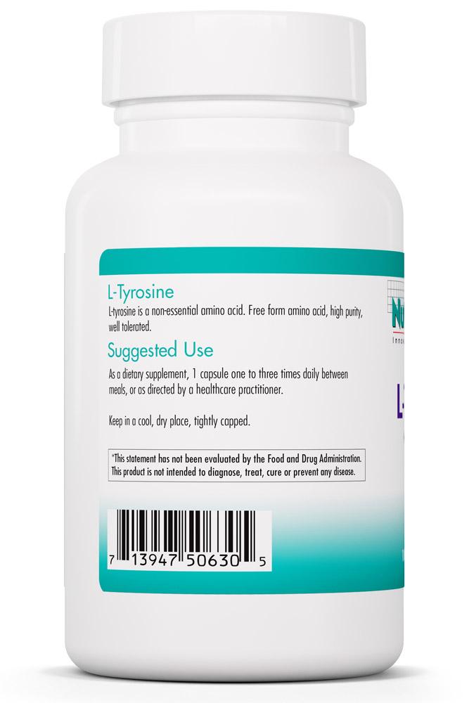 L-Tyrosine 500 Mg 100 Vegetarian Caps by Nutricology