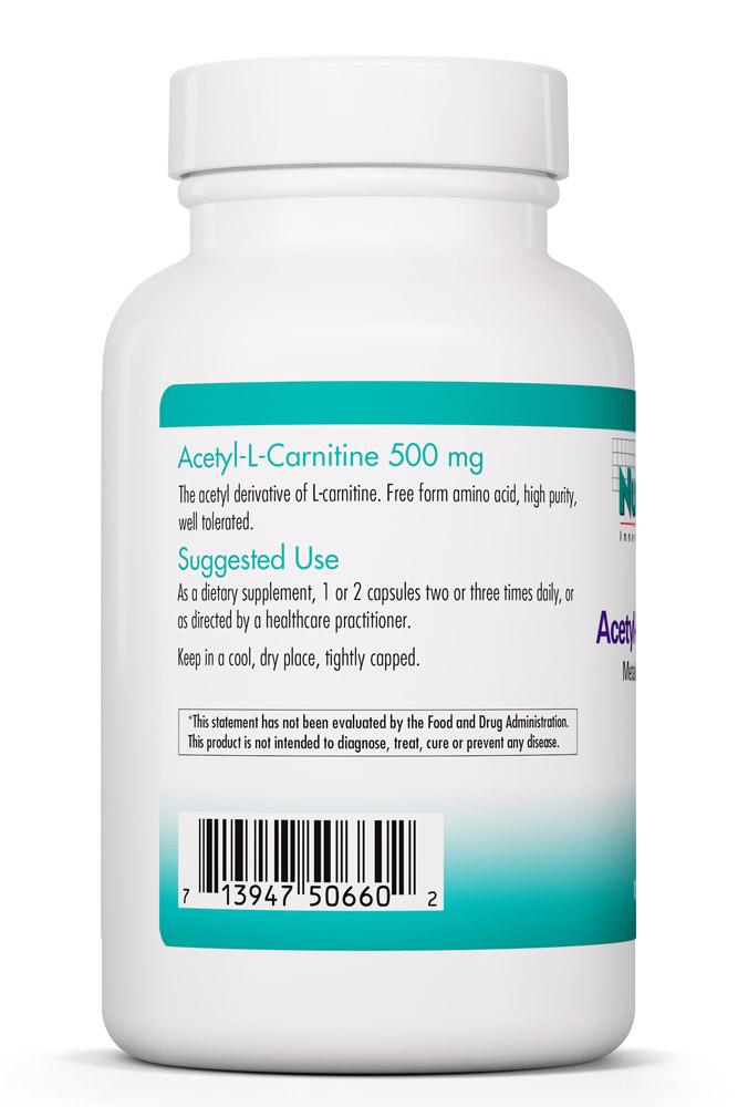 Acetyl-L-Carnitine 500 Mg 100 Vegetarian Caps by Nutricology