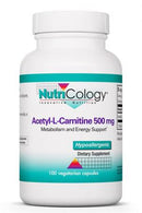 Acetyl-L-Carnitine 500 Mg 100 Vegetarian Caps by Nutricology