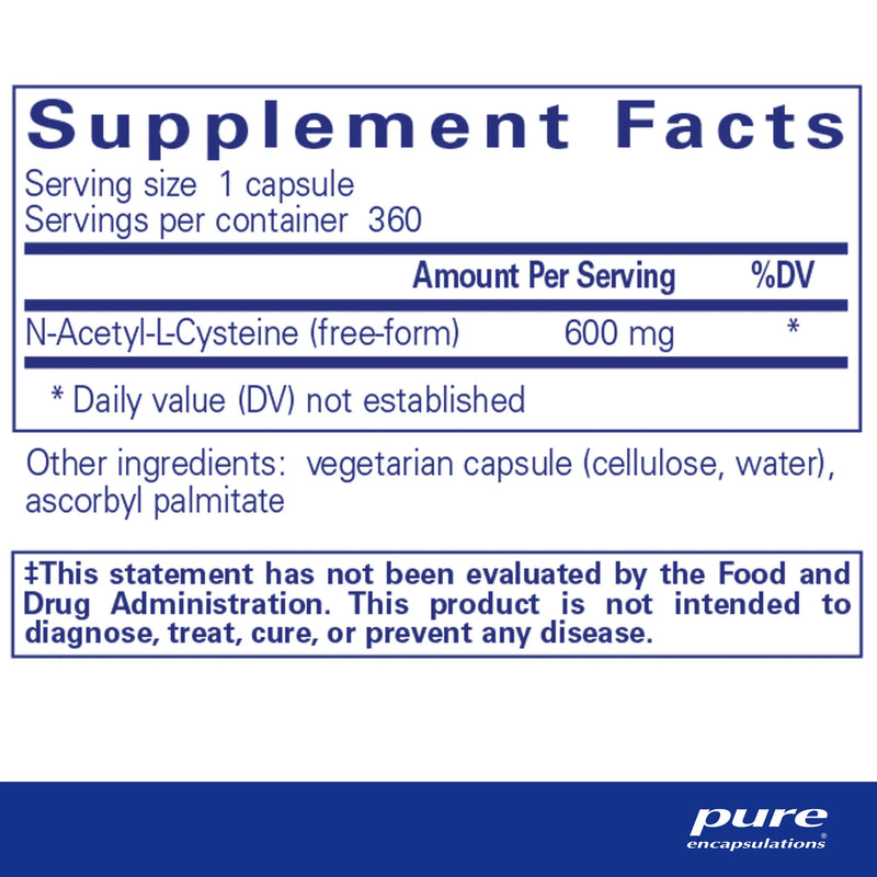 NAC 600 mg by Pure Encapsulations®