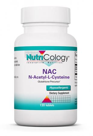 NAC N-Acetyl-L-Cysteine 120 Tablets by Nutricology