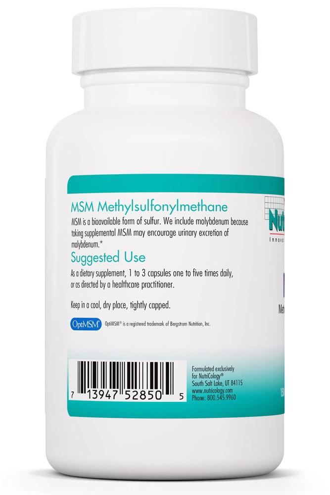 MSM 500 mg 150 Vegetarian Capsules by Nutricology