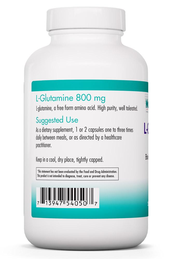 L-Glutamine 800 Mg 250 Vegetarian Capsules by Nutricology