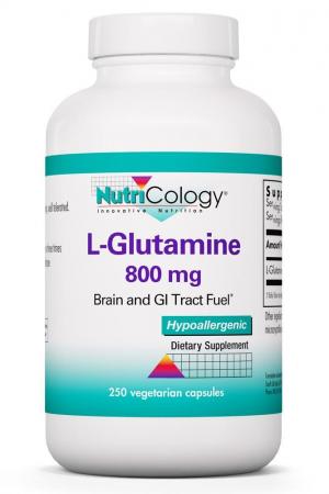 L-Glutamine 800 Mg 250 Vegetarian Capsules by Nutricology