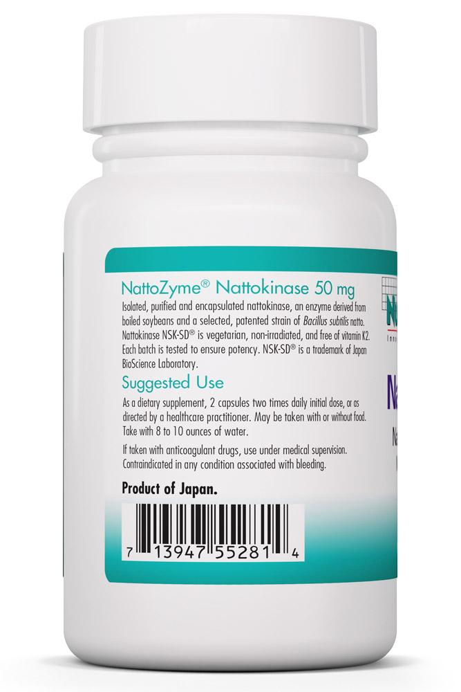 NattoZyme® Nattokinase 50 mg NSK-SD® by Nutricology