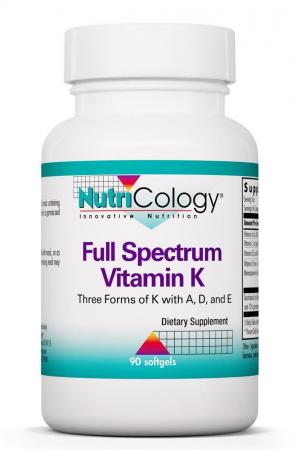 Full Spectrum Vitamin K 90 softgels by Nutricology