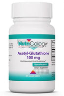 Acetyl-Glutathione 100 mg 60 Scored Tablets by Nutricology