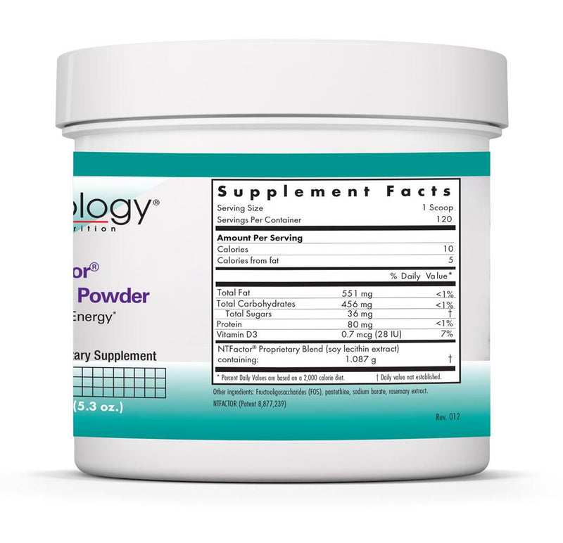 NTFactor® EnergyLipids Powder 150 grams (5.3 oz.) by Nutricology