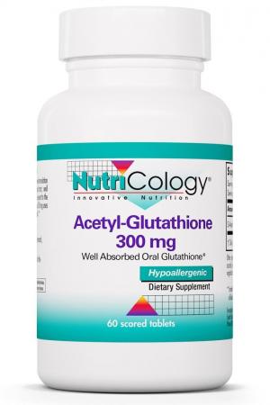 Acetyl-Glutathione 300 mg 60 Scored Tablets by Nutricology