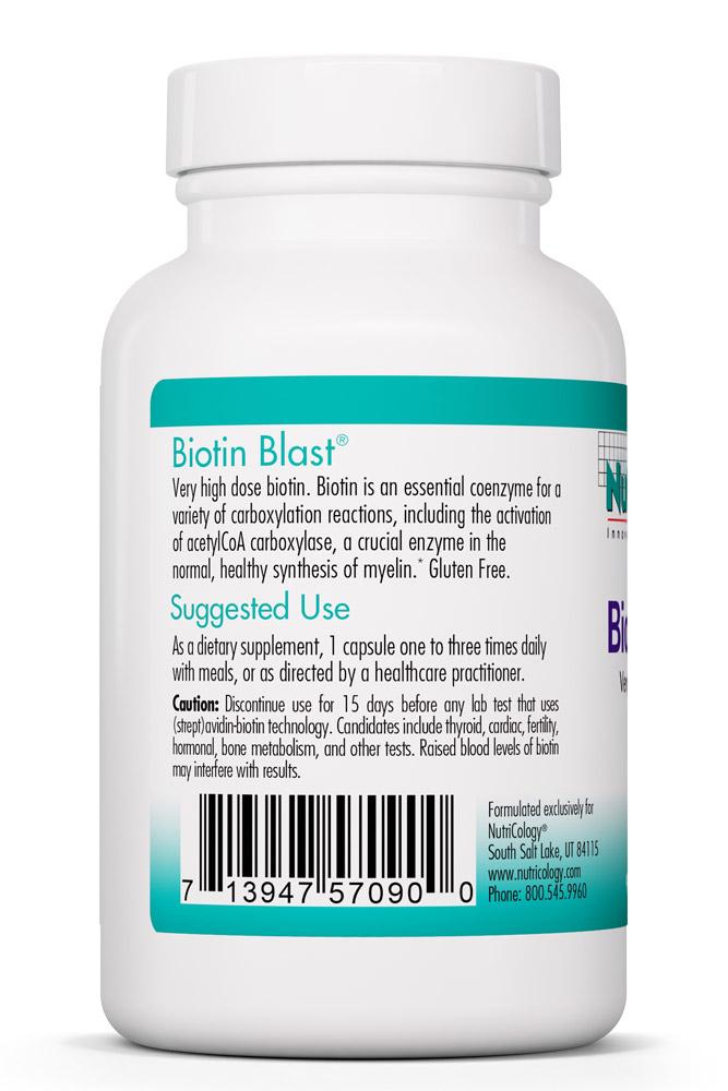 Biotin Blast® 90 Vegetarian Capsules by Nutricology
