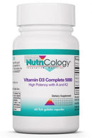 Vitamin D3 Complete 5000 60 Fish Gelatin Capsules by Nutricology