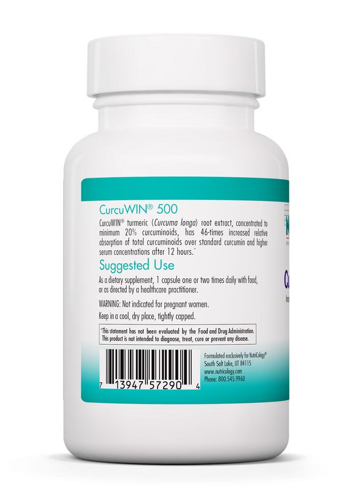 CurcuWIN® 500 60 Vegetarian Capsules by Nutricology