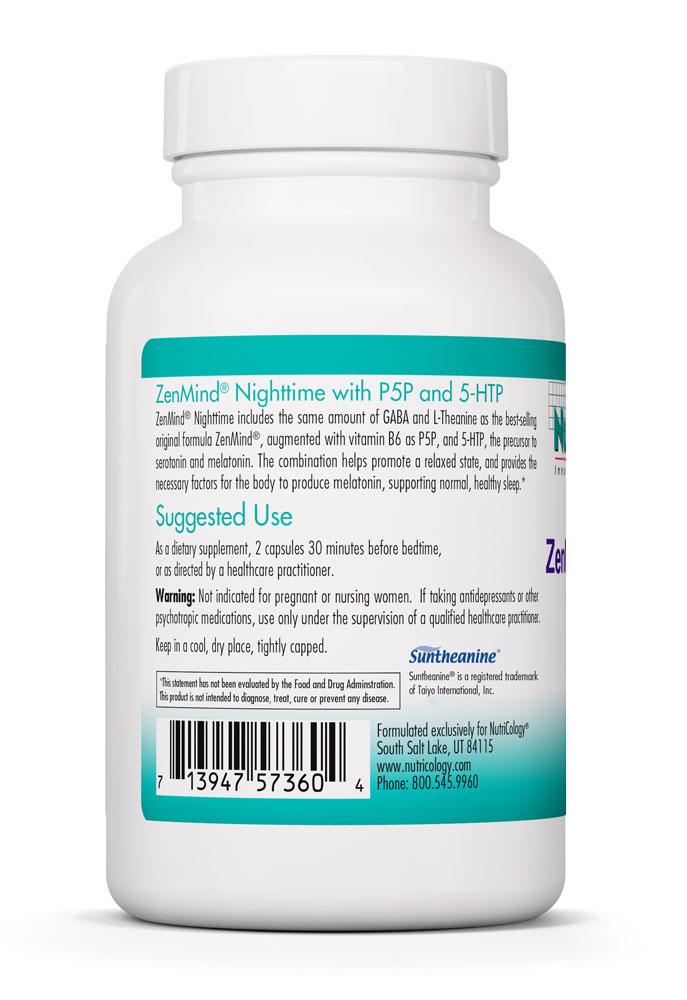 ZenMind® Nighttime 60 Vegetarian Capsules by Nutricology
