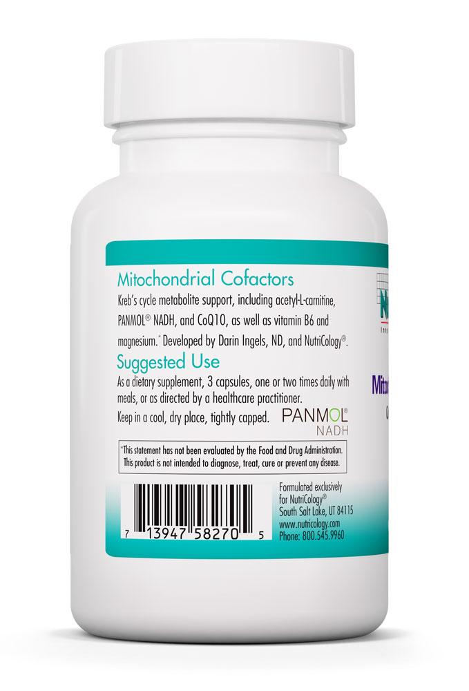 Mitochondrial Cofactors 90 Vegetarian Capsules by Nutricology