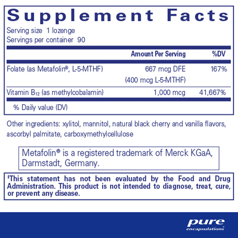 PureMelt B12 Folate by Pure Encapsulations®