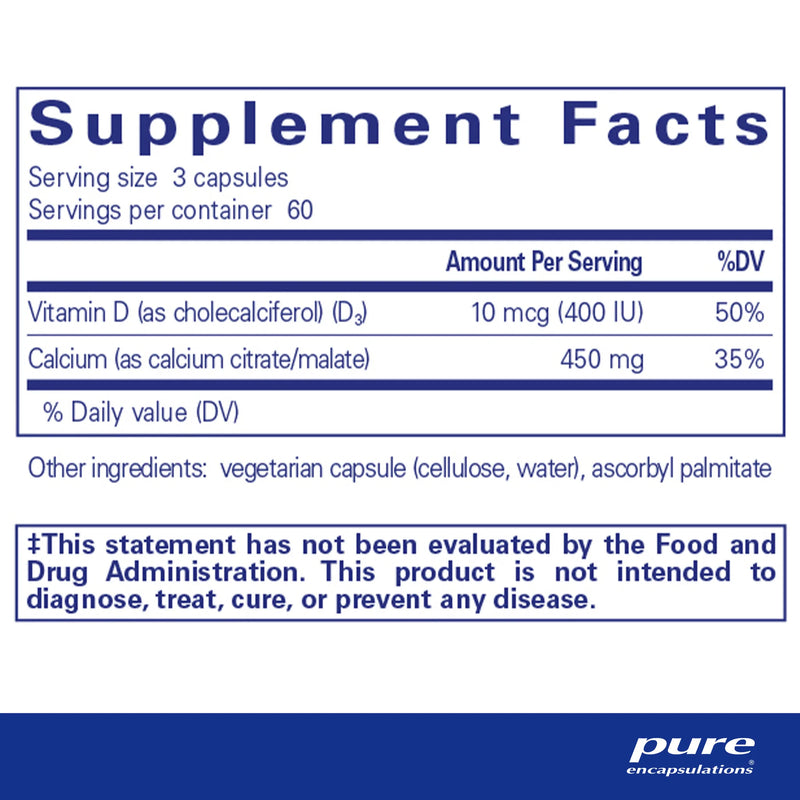 Calcium with Vitamin D3 by Pure Encapsulations®