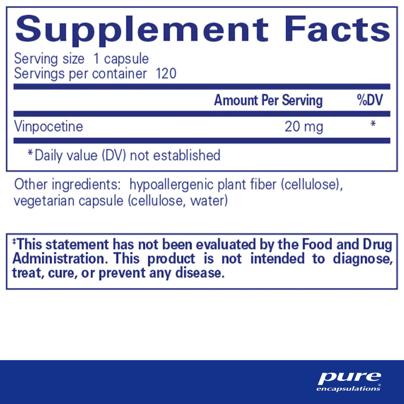 Vinpocetine 20 mg by Pure Encapsulations®
