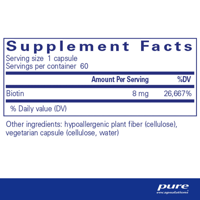 Biotin 8 mg by Pure Encapsulations®