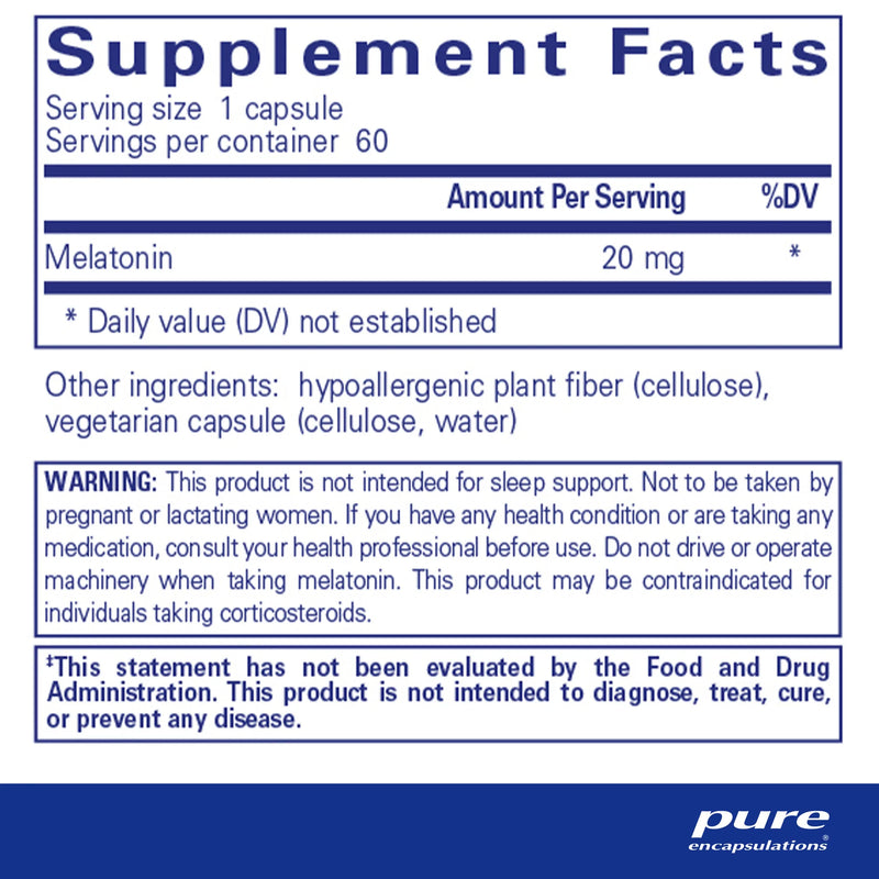 Melatonin 20 mg by Pure Encapsulations®