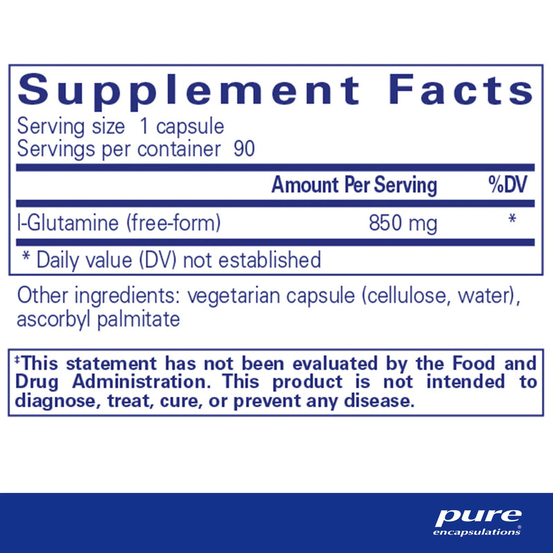 L-Glutamine 850 mg by Pure Encapsulations®