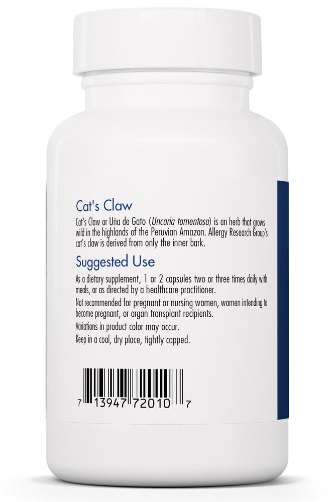 Cat’s Claw 565 mg 60 vegetarian capsules by Allergy Research Group