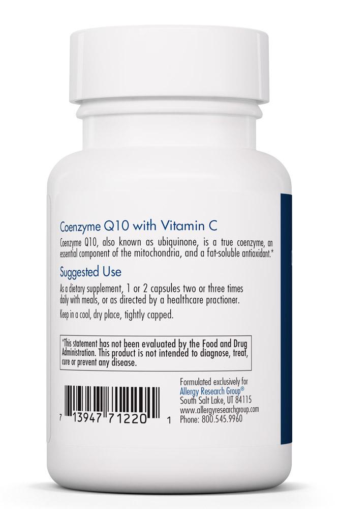Coenzyme Q10 50 mg with Vitamin C 75 vegetarian capsules by Allergy Research Group