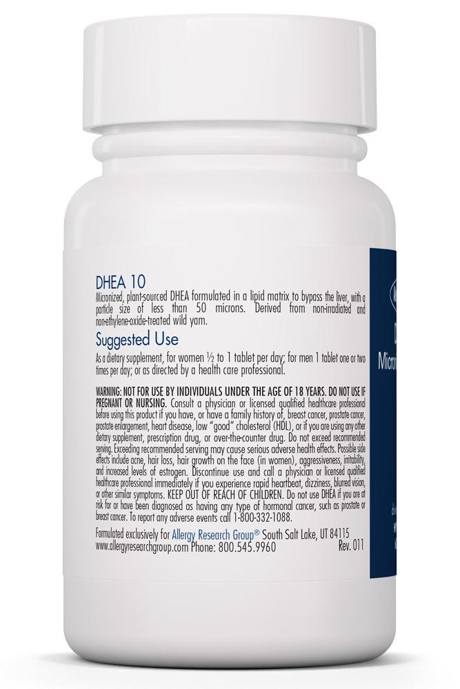 DHEA Micronized Lipid Matrix 60 scored tablets by Allergy Research Group