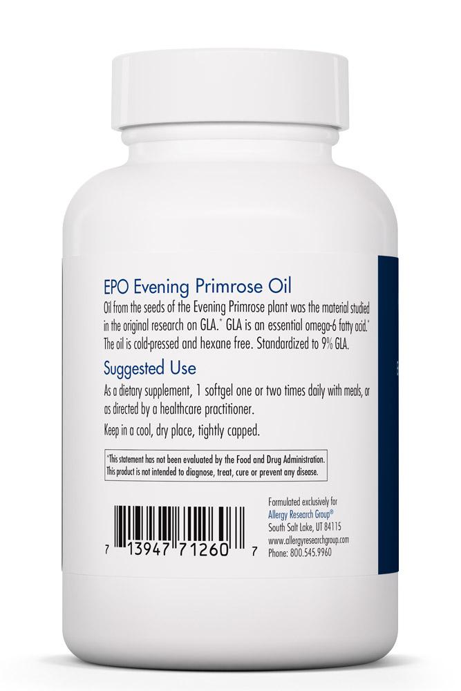 EPO Evening Primrose Oil 500 mg 120 Softgels by Allergy Research Group