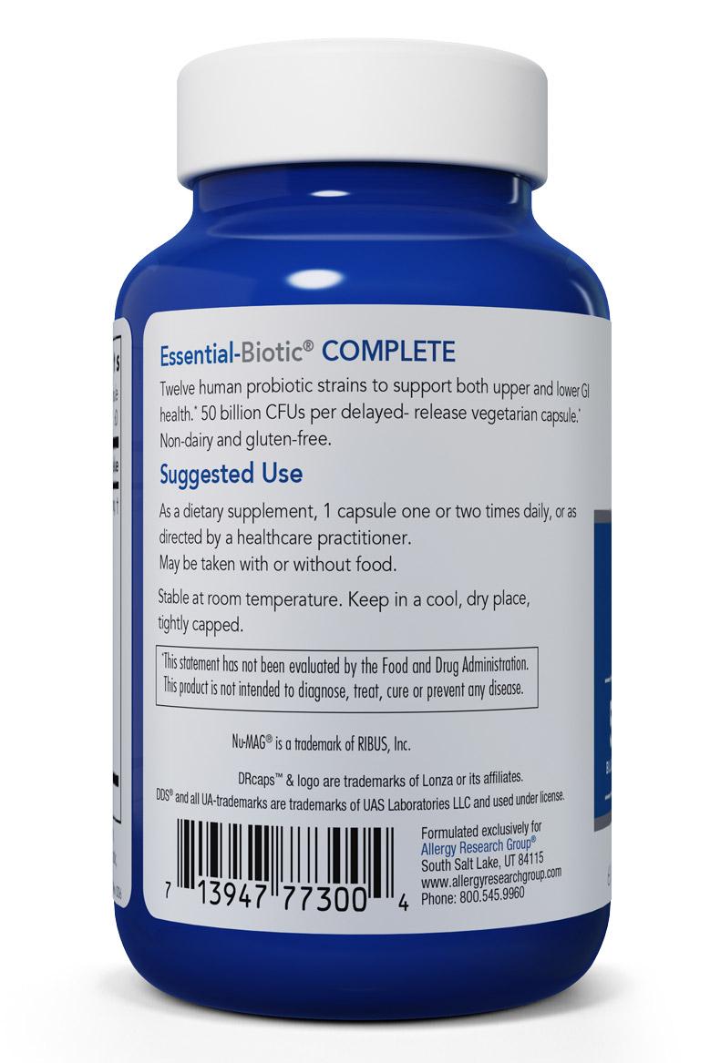 Essential-Biotic® COMPLETE Broad-Spectrum Probiotic 60 delayed release vegicaps by Allergy Research Group