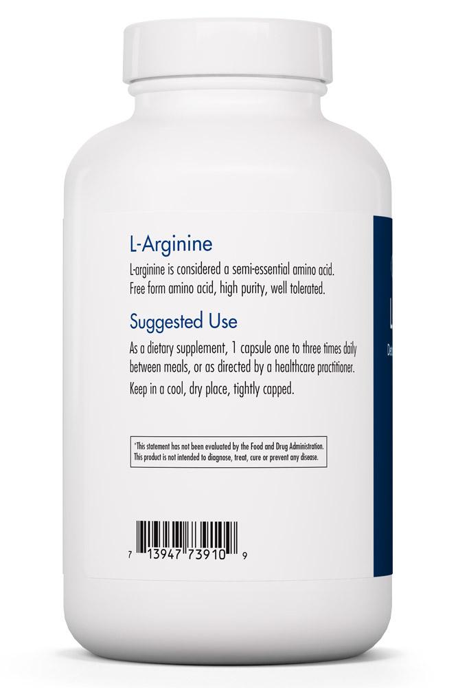 L-Arginine 500 mg 250 vegetarian capsules by Allergy Research Group